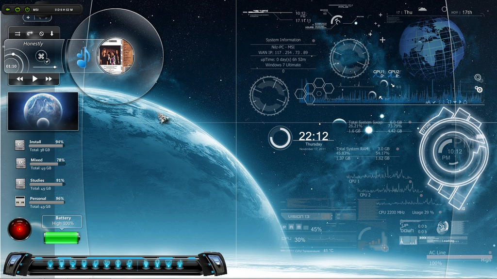 Spacewalker Desktop Space control desktop by cruisnick on DeviantArt