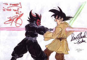 DARTH AND GOKU SIGNED IT