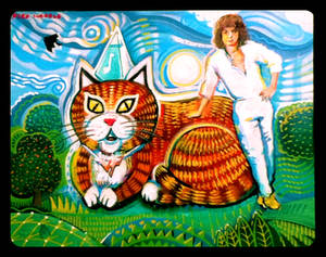 Eddie Van Halen Cat Painting