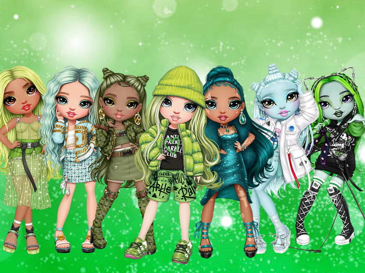 Rainbow High color palette: Green by KiraKiraVambre on DeviantArt