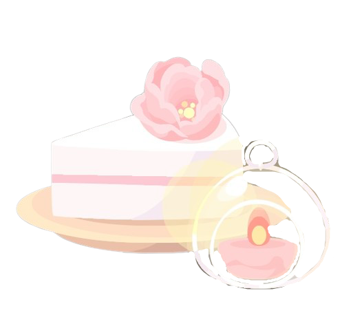 Pink Cake Deviantart Sunset pearl pink wedding cake slice by KiraKiraVambre on DeviantArt