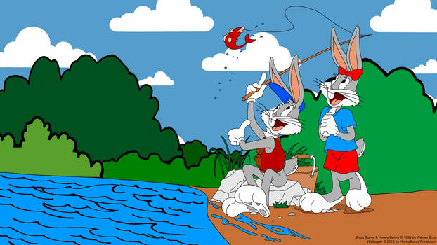 Bugs Bunny and Honey Bunny went fishing