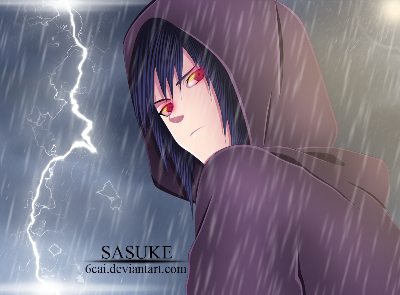 sasuke uchiha (blue lighting ver.) by resuii on DeviantArt