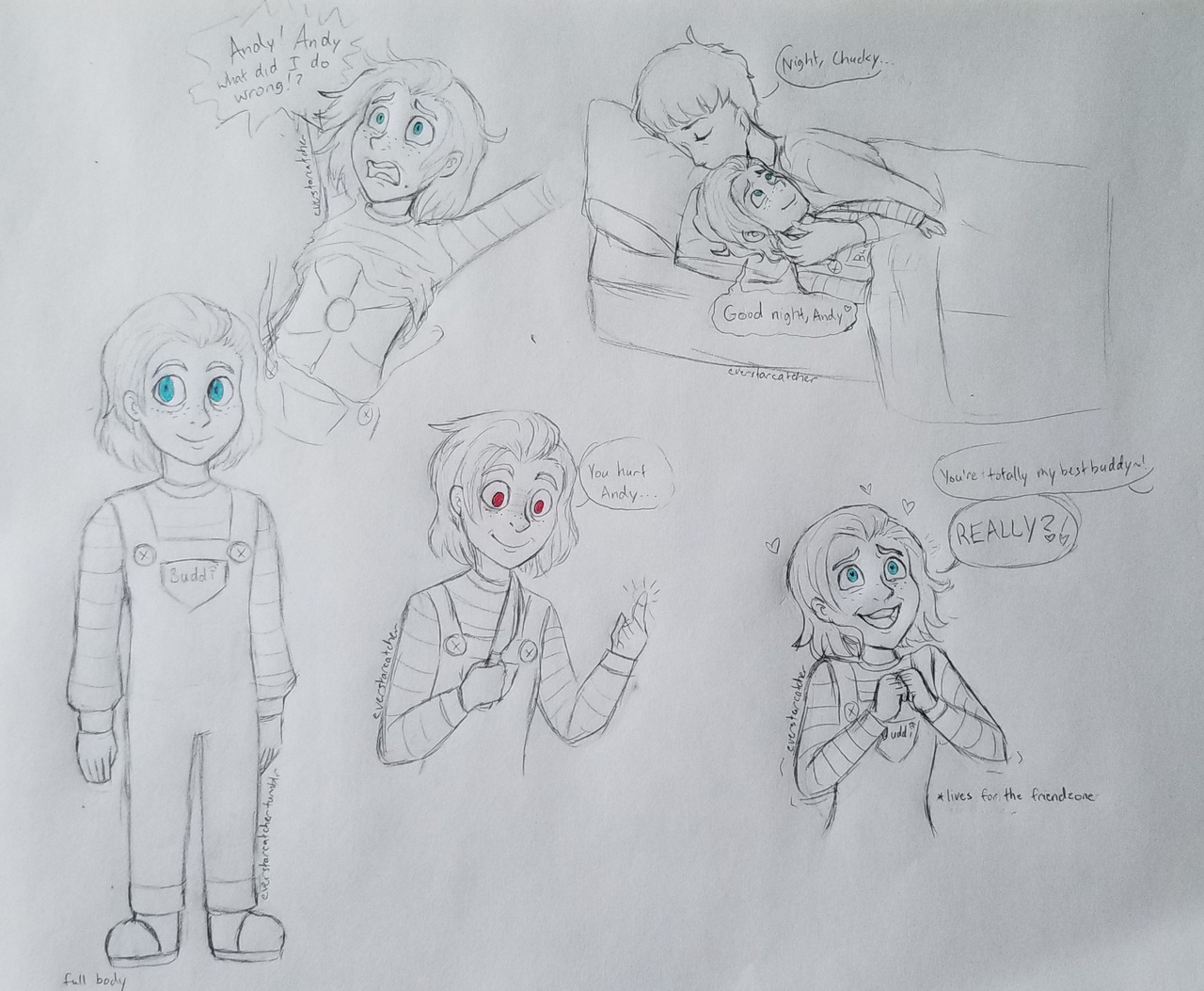 wallpapers Deviantart Chucky X Andy chucky sketches 1 by everstarcatcher on