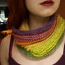 I made a squishy cowl (and dyed some yarn)