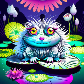 Psychedelic Fluffy Frog 6