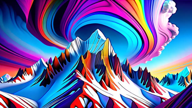 Psychedelic Mountainscape 2