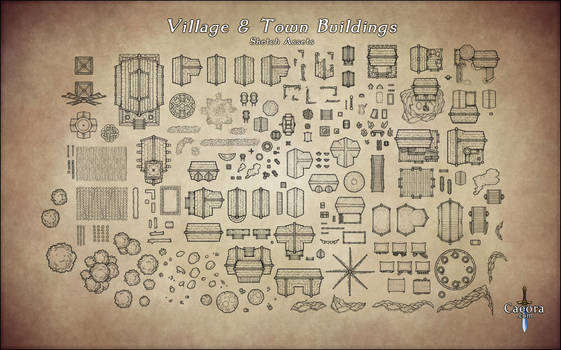 Fantasty Map Assets Village n Towns