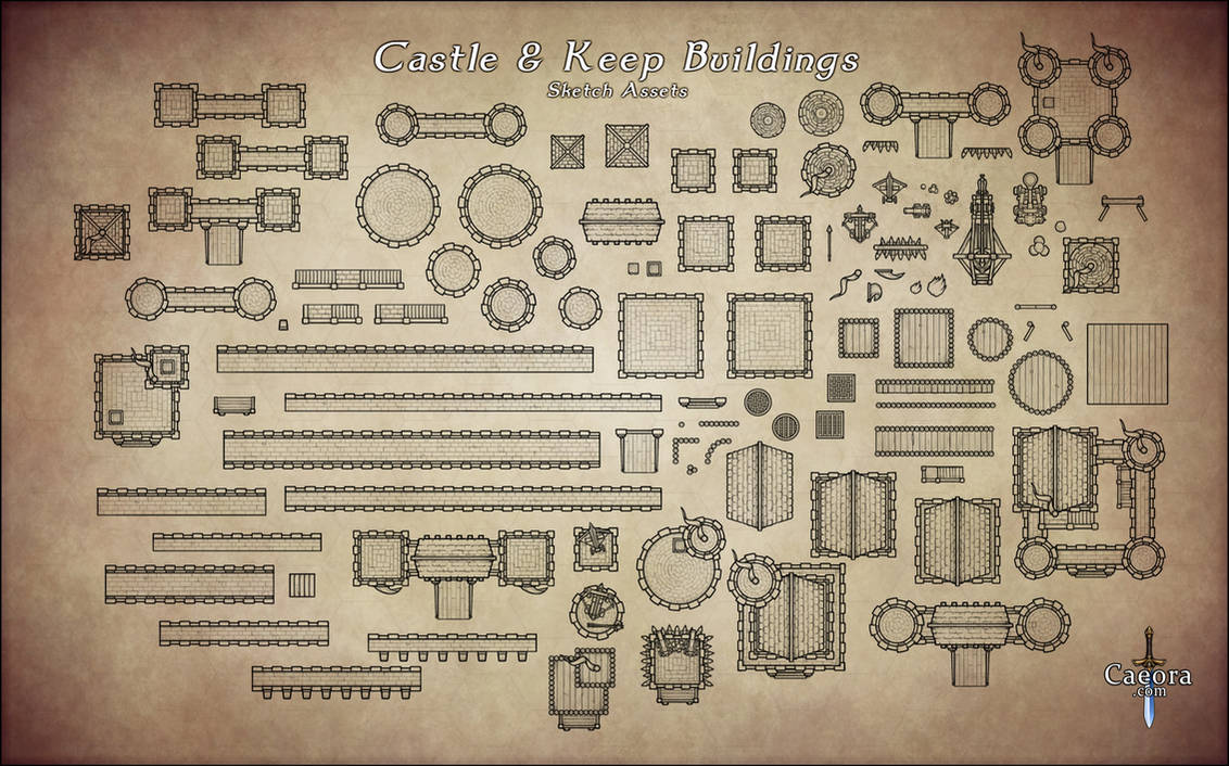 Castles and Keeps Fantasy Map Assets by Caeora on DeviantArt