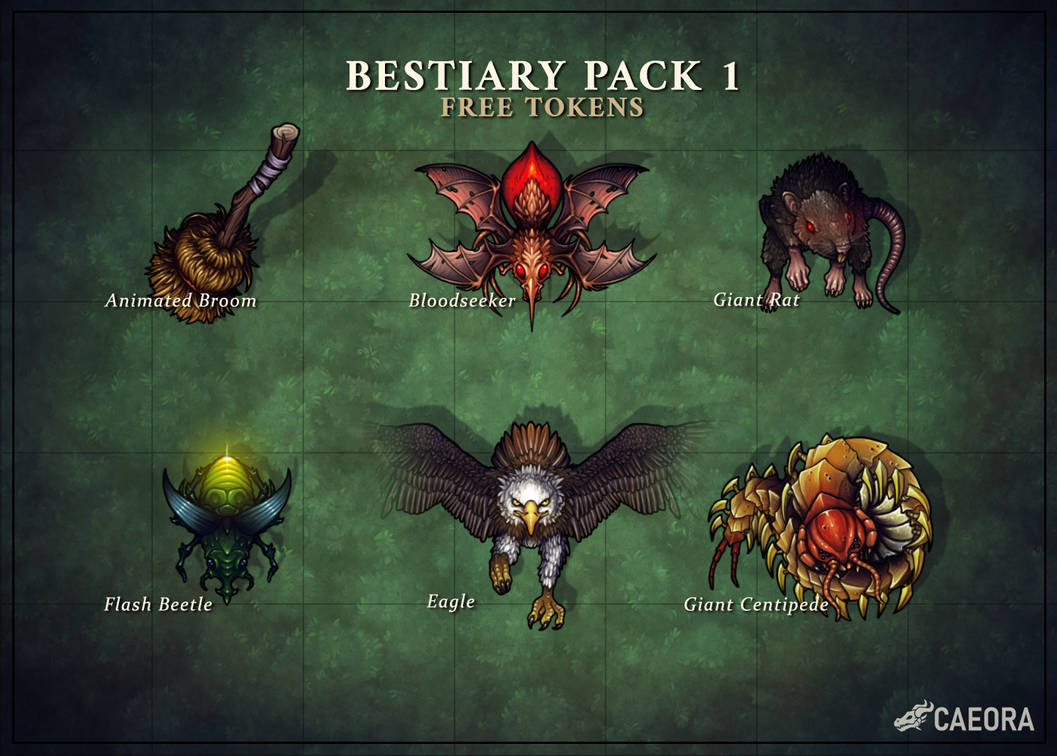 Bestiary - Pack 1 by Caeora on DeviantArt