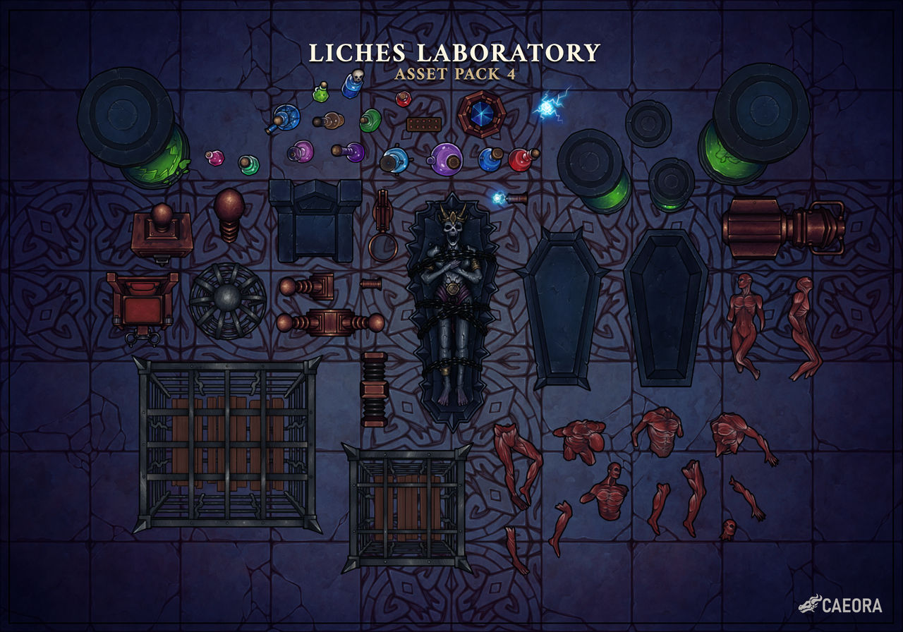 Lich's Laboratory Asset Pack (Normal assets) by Caeora on DeviantArt