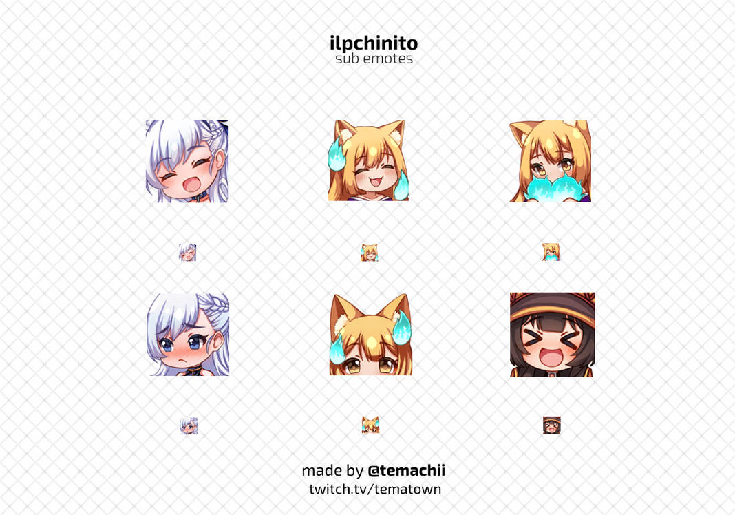 COMM : Emotes for ilpchinito by Temachii