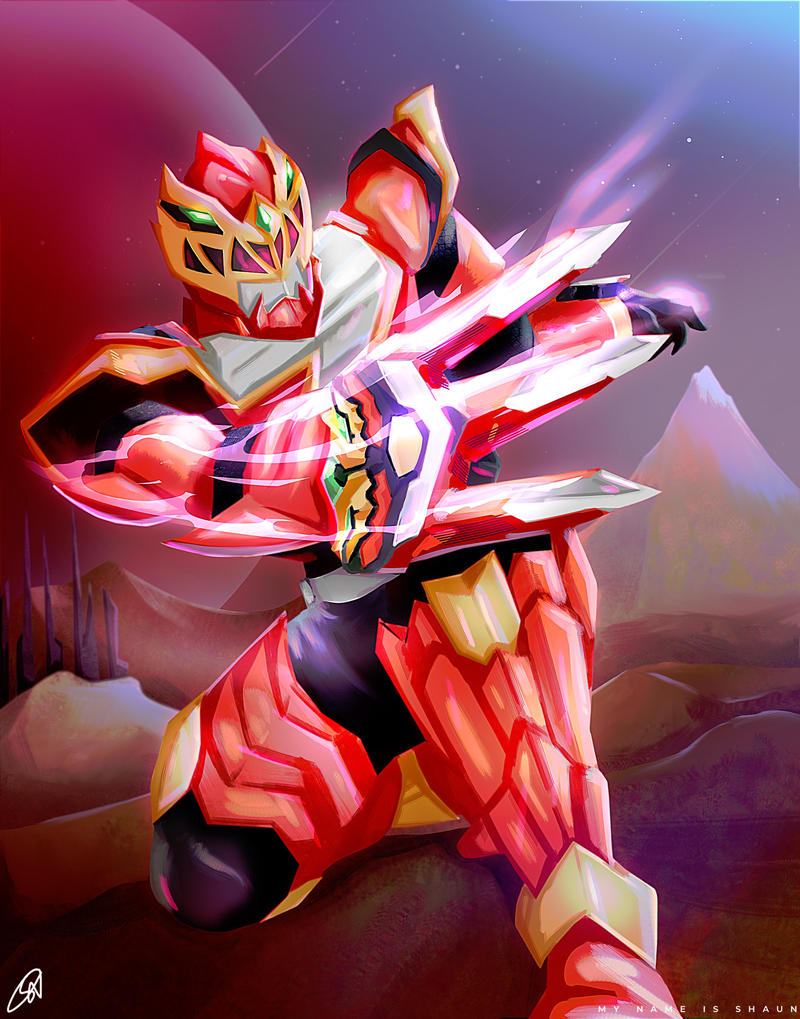 Dino Knight Armor Red Ranger by mynameisshaunnn on DeviantArt