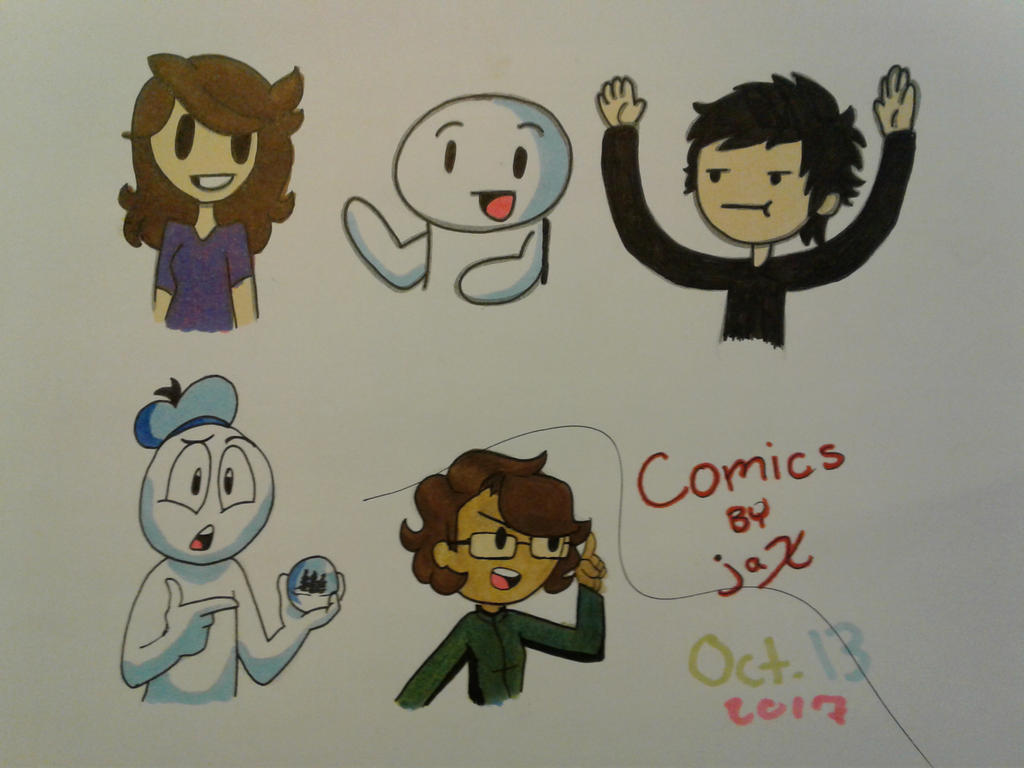 Jaiden, TheOdd1sOut, Domics, Danger Dolan, and jaX by ComicsbyjaX on