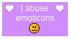 I Abuse Emoticons stamp by lollipop-socks