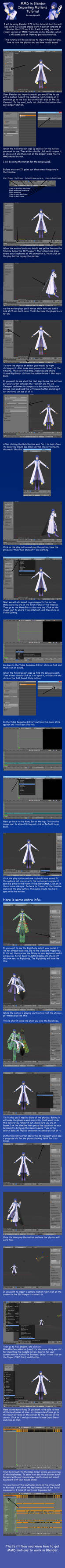 MMD in Blender Importing Motions Tutorial
