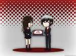 B-Day Gift: Chibi Roman and Ami by crazy4anime09