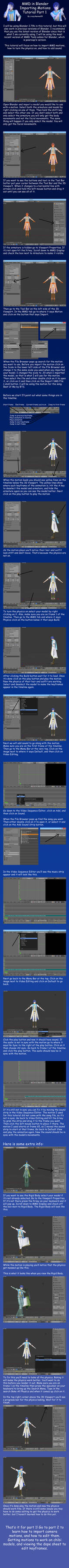 MMD in Blender 2.79 Importing Motions Tutorial