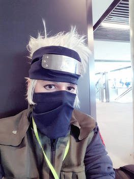 Kakashi cosplay selfie