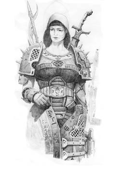 Woman in armor