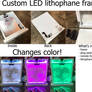 Custom LED lithophane frame