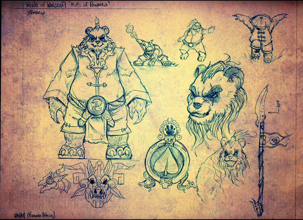 boceto World of Warcraft Mists of pandaria