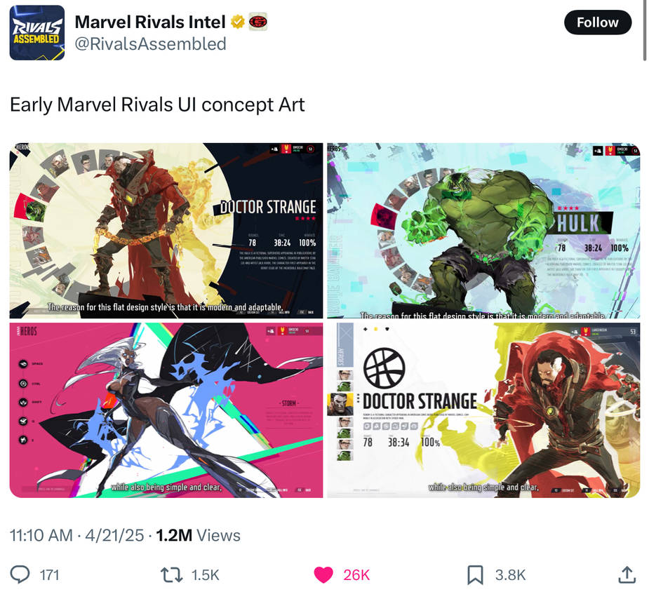 Early Marvel Rivals UI concept Art by Baga2727363 on DeviantArt