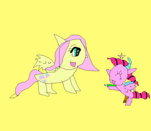 Fluttershy babysits