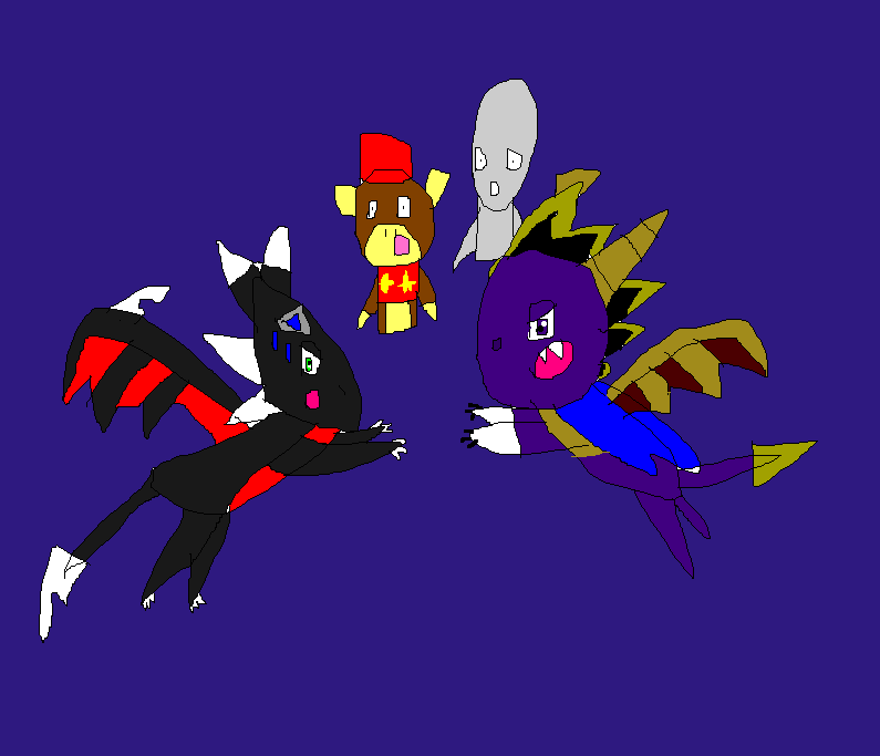 Cynder rescues Diddy Kong and Roger