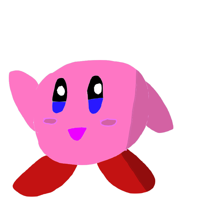 Anime Kirby (Transparent) by MegaCrystalSwiftail on DeviantArt