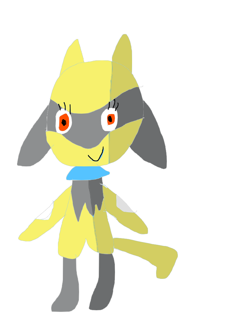 Shiny Female Riolu (Transparent) by MegaCrystalSwiftail on DeviantArt