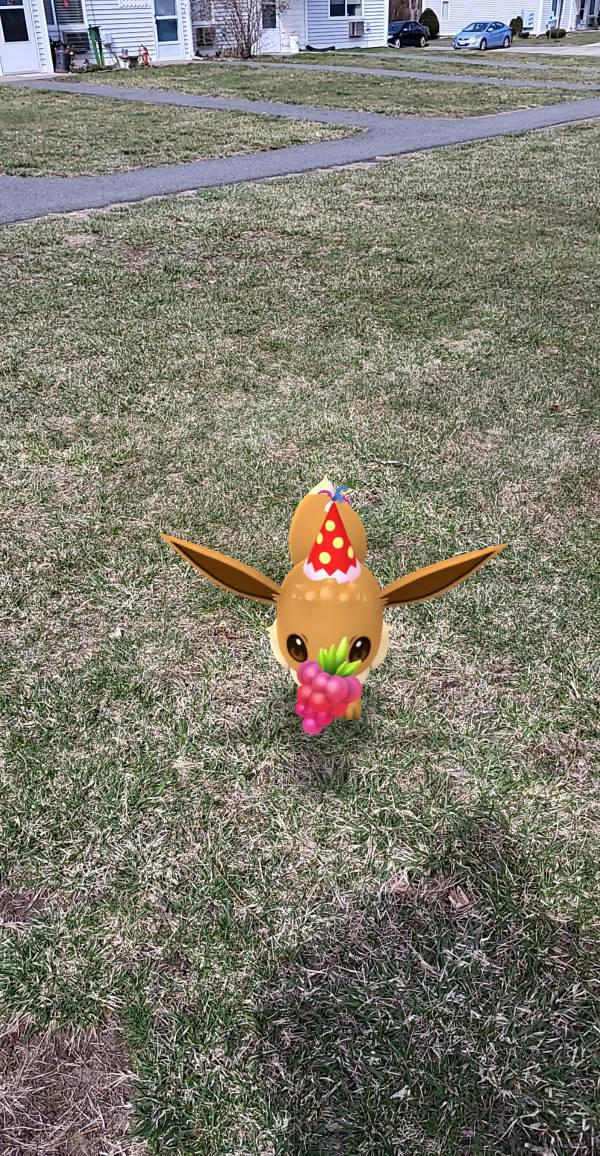 Here's a Razz Berry Eevee by MegaCrystalSwiftail on DeviantArt