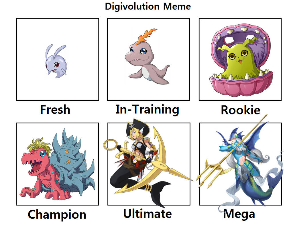 Digivolution meme: Crystal's Syakomon by MegaCrystalSwiftail on DeviantArt