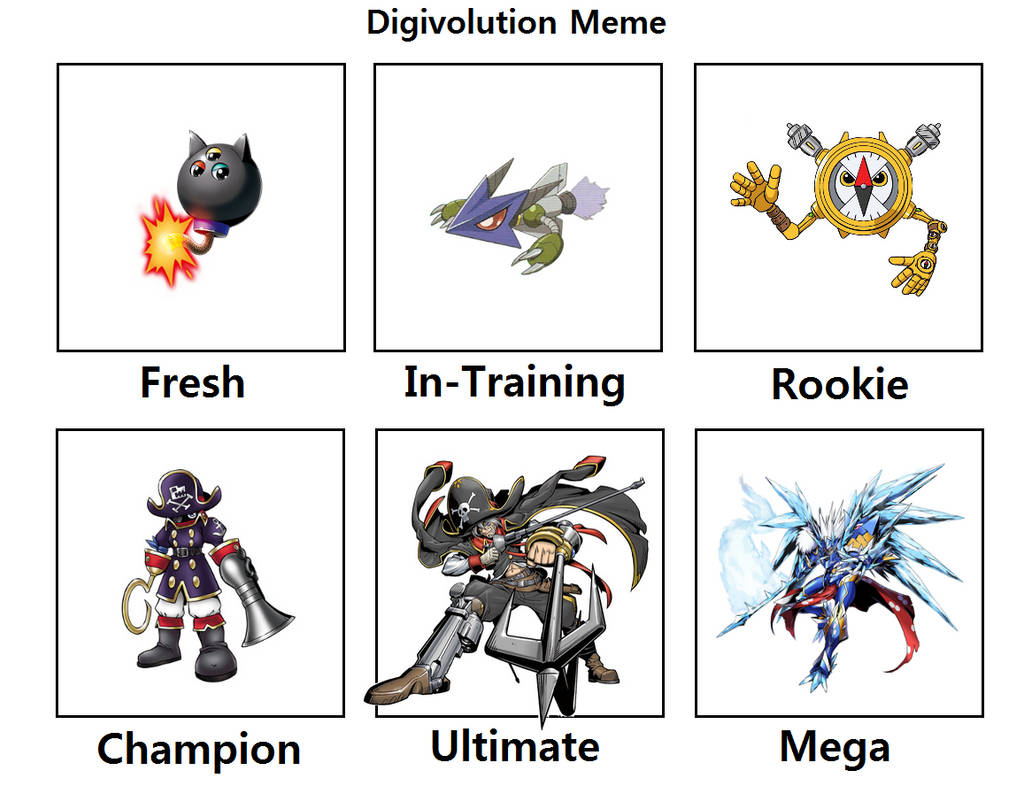 Digivolution meme: Crystal's Captain Hookmon by MegaCrystalSwiftail on ...
