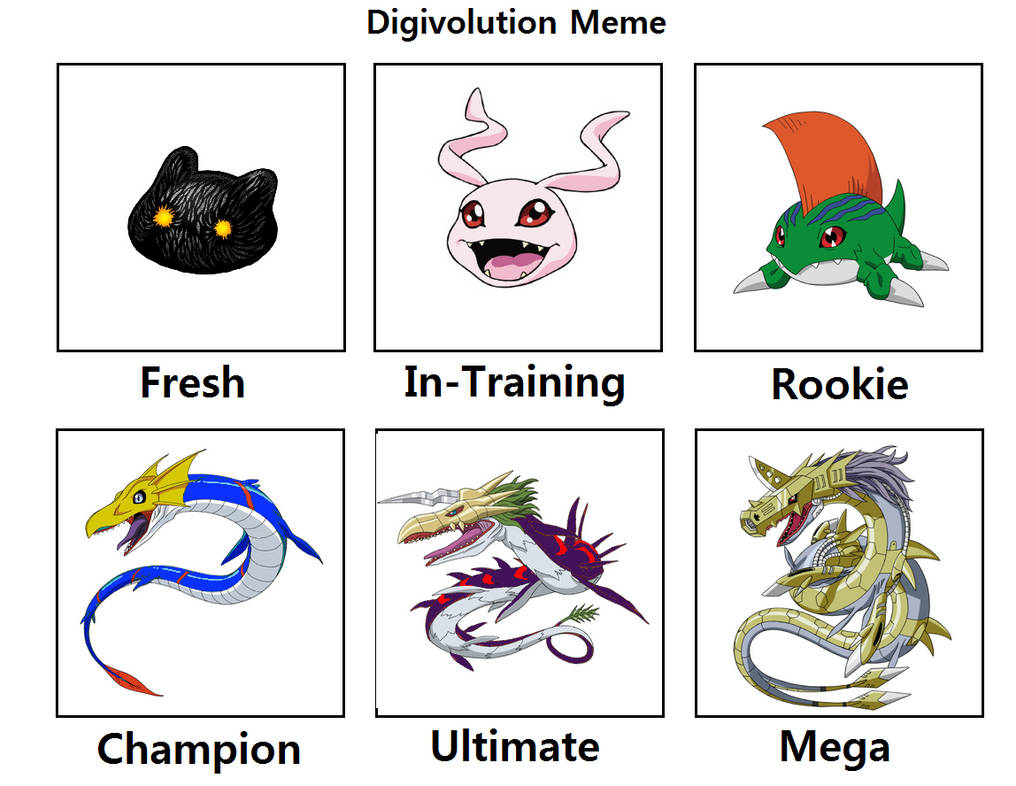 Digivolution meme: Crystal's Betamon by MegaCrystalSwiftail on DeviantArt