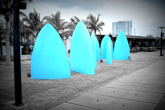 Blue surfs