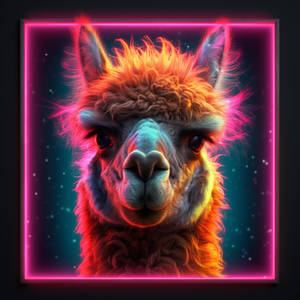 Bluenight85 alpaca ultra realistic space neon fram