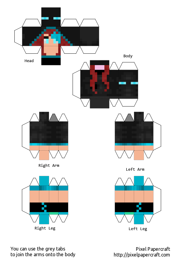 Minecraft Papercraft Girl