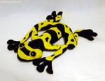 Yellow and Black Striped Poison Dart Frog Plushie by WeAreSevenStudios