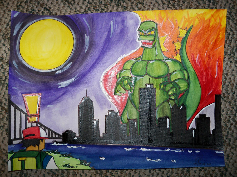 Wild Godzilla A Wild Godzilla appeared by emceelokey on DeviantArt