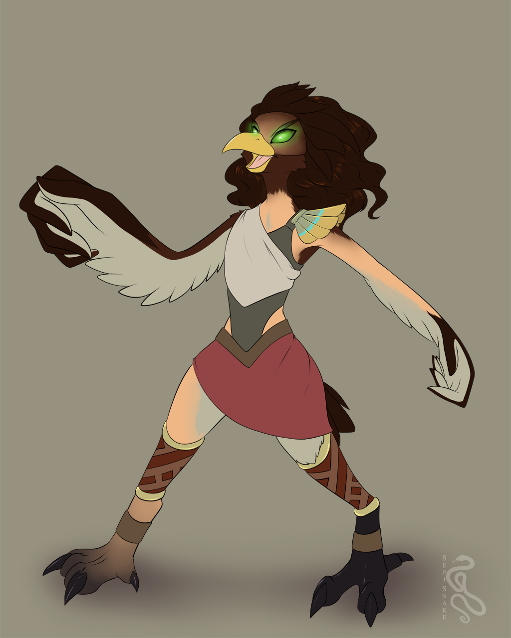 Female Rito Deviantart Commission: Breath of the Rito 02 by SepiSnake on DeviantArt