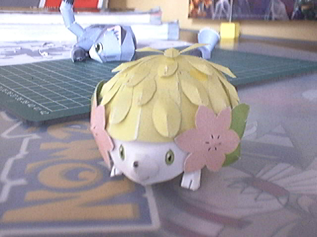 Shaymin land form papercraft