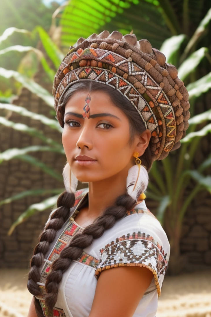A beautiful girl in Aztec outfit by AntYeo on DeviantArt