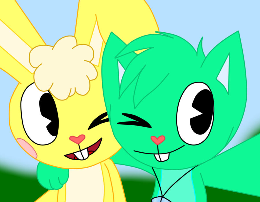 HTF AT- Cuddles and Xtianz by pokefubuki on DeviantArt