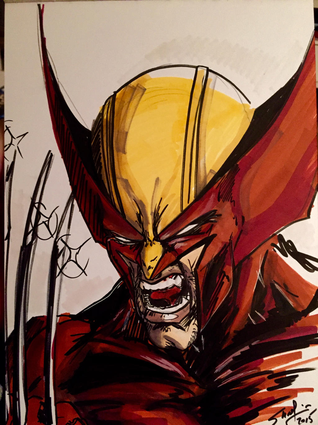 Distraught Wolverine Angry Wolverine by HovigArt on DeviantArt
