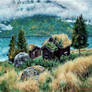 Somewhere in rural Norway (oil paint)