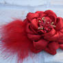 Red hair fascinator/brooch (available)