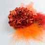 Beaded orange hair fascinator (available)