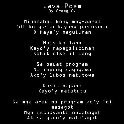 Poem Simple Java Application Java Poem by gimo0123 on DeviantArt