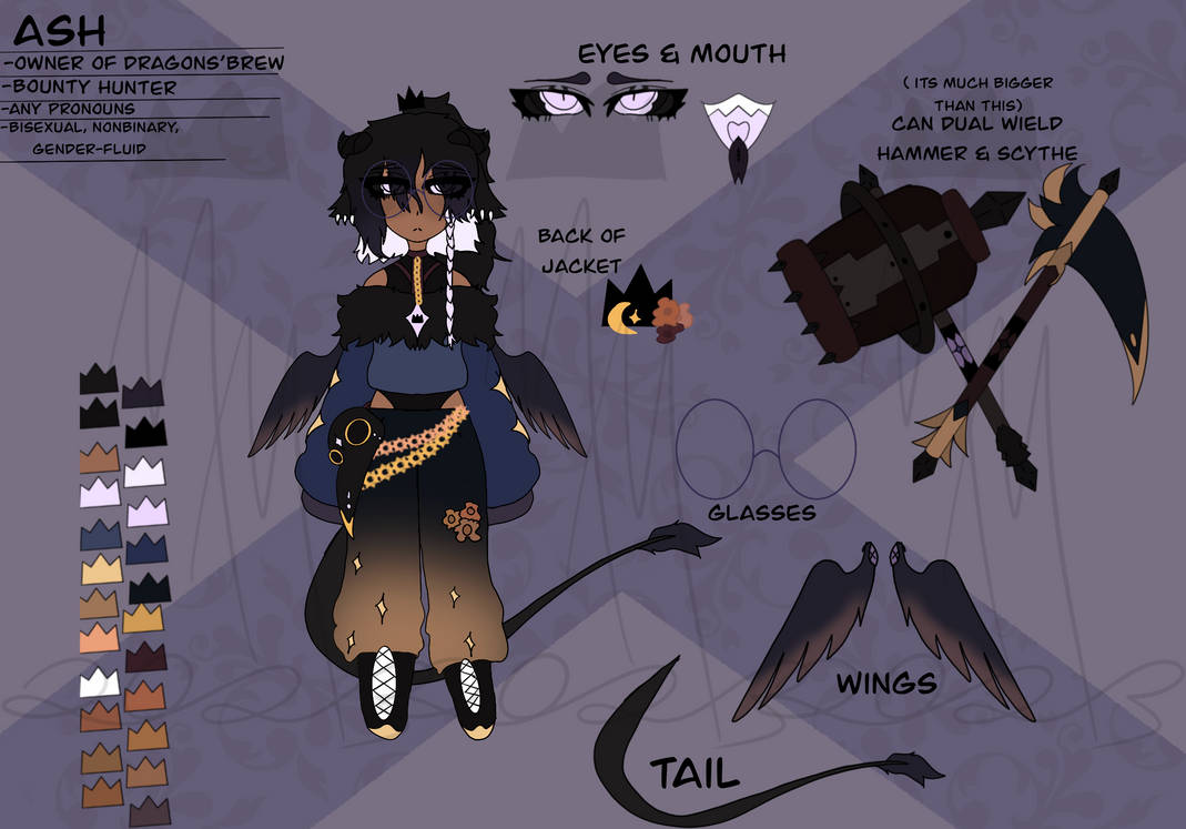Ash Refrence Ash Ref sheet by MiikyMilk on DeviantArt